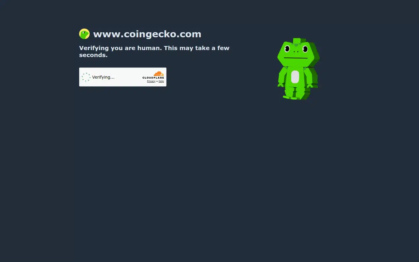 CoinGecko price chart for DuckChain Token (DUCK) showing current price, 24-hour volume, and 7-day change